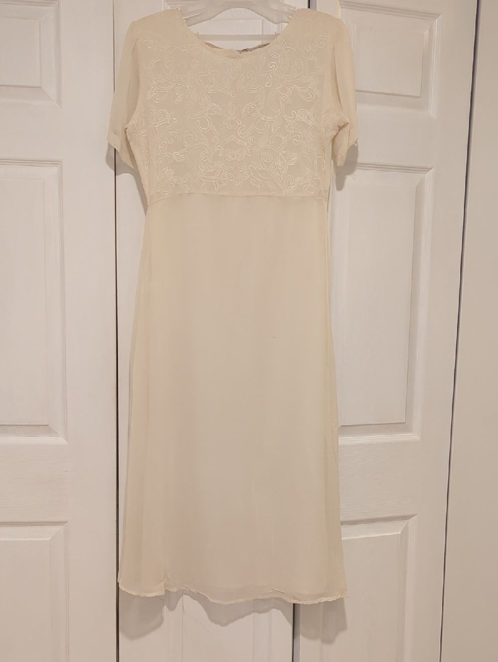 Passport Cream Labeled Rayon Maxi Dress